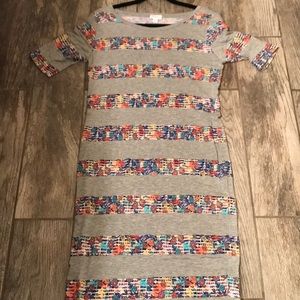 Lularoe Julia dress with floral print